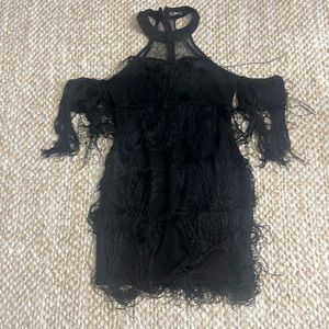 Black dress fringe trim, never used !